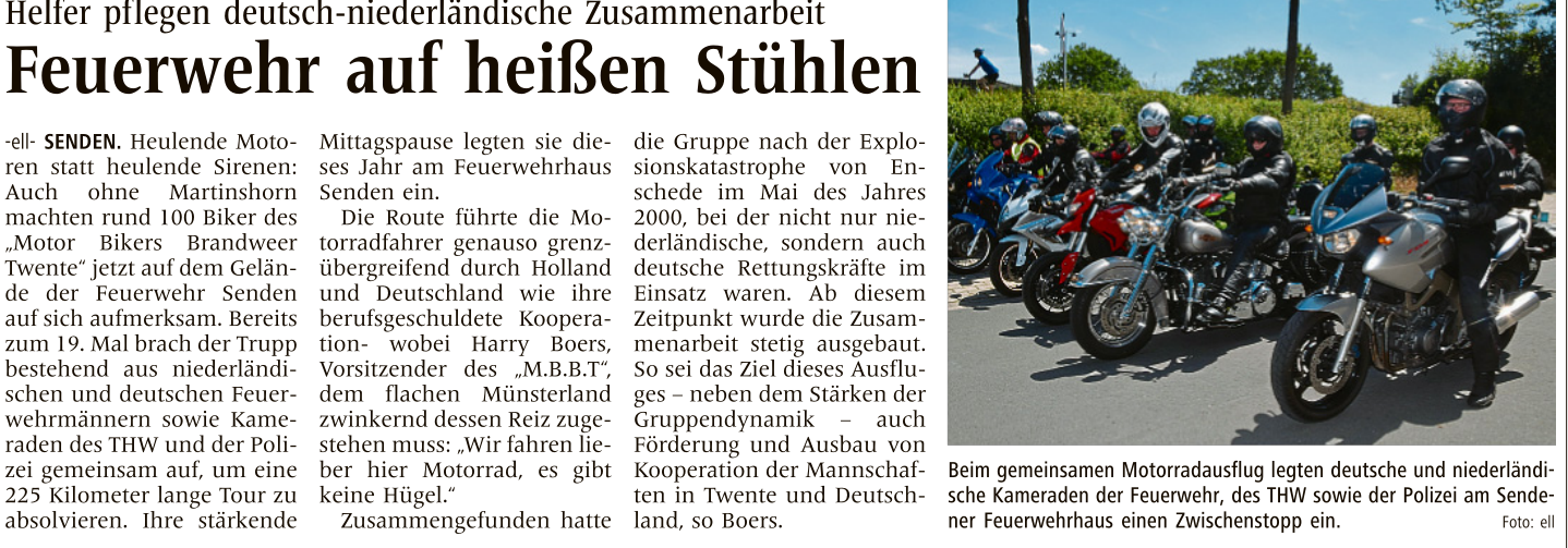 Zeitung Feuerwehr Senden